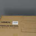 HOMEAL 47in Foldable Toddler Bed Rails with U-Shape Base, Bed Rail for Toddlers, Baby Bed Rail Guard for for Twin, Full, Queen, King Beds, Bed Rail for Baby, Grey