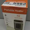 Givebest Cyber 800W Plug in Heater with ECO Mode Save Energy - Portable Outlet Space Heater, Small Electric Wall Heaters for Indoor Use with Adjustable Thermostat and 12H Timer for Bathroom Home (1PC)