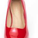 DREAM PAIRS Women's Pumps Kitten Heel Pointed Toe Shoes for Women Comfortable Office Work Dress Shoes, Red, Size 7,5