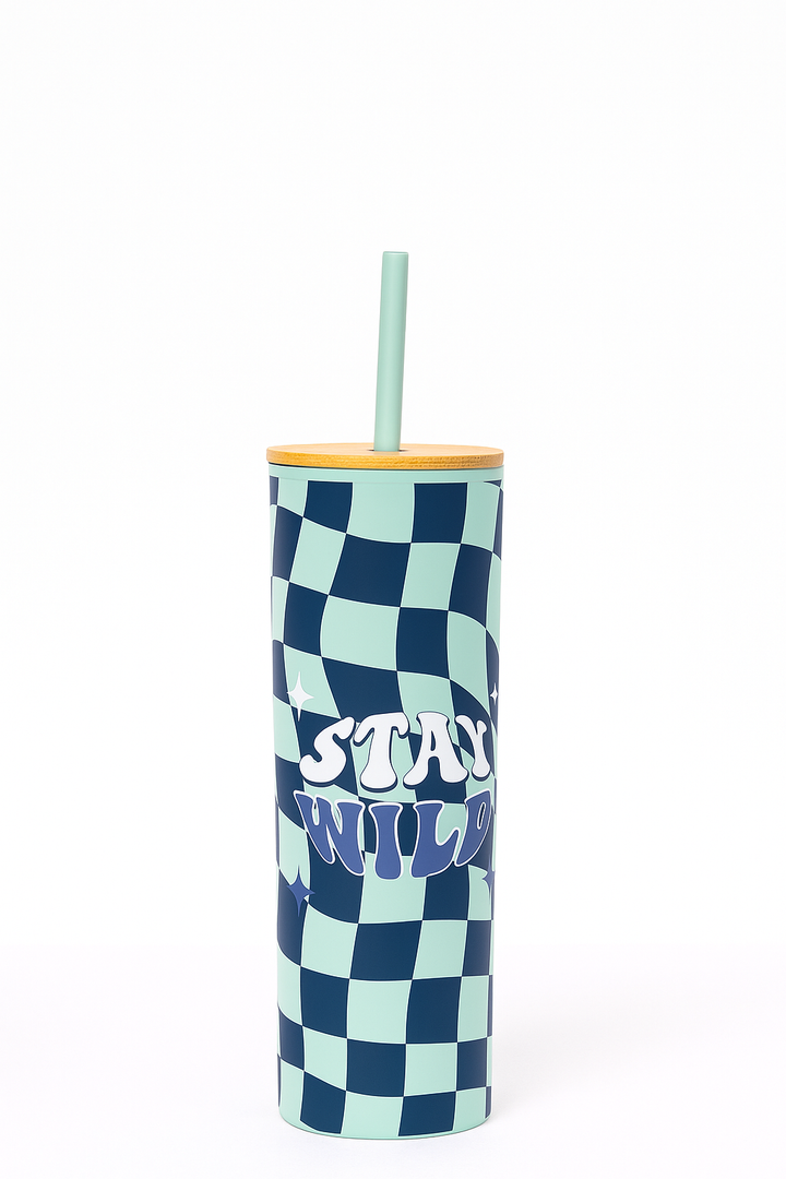 Stay Wild Tumbler With Bamboo Lid, 24 oz