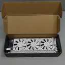 AsiaHorse Graphics Card Cooler with ARGB 5V 3Pin LED and Three 80mm Fans, RGB LED Graphics Card Holder, GPU Cooler Easy Installation-White