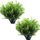 Artificial Shrubs, PASYOU Plastic Plants Eucalyptus Grass Fake Shrub Bushes Greenery Leaves Bush Indoor Outdoor Home Garden Party Verandah Wedding DIY Table Arrangement Decoration Planter Filler 8 Pcs