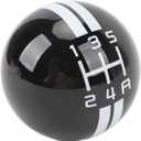 KIMISS 5 Speed Manual Shift Knob, for Mustang 1967-2018, Round Ball Design with 3 Adapters, Racing Style Gear Lever Knob
