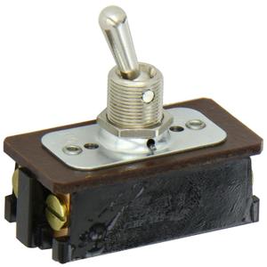 NSI 78300TS Toggle Switch, Maintained Contact and Multiple Pole, On Off Circuit Function, DPST, Brass/Nickel Actuator, 20/10 amps at 125/250 VAC/DC, Screws Connection