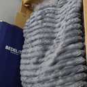 BEDELITE Fleece Queen Comforter Set -Super Soft & Warm Fluffy Grey Bedding, Luxury Fuzzy Heavy Bed Set for Winter with 2 Pillow Cases