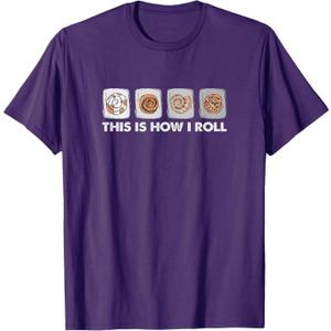 This Is How I Roll - Funny Cinnamon Roll Lover T-Shirt, L