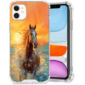 ZHONGWEI Clear Phone Case Compatible with iPhone 11 with Horse-aa34 - Sleek Protection with Style and Durability for Any Smartphone Model.