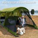 TIMBER RIDGE 8 Person Family Camping Tent with Screen Porch | Double Layer All-Weather Resistant Big Tunnel Tent with Rainfly Carry Bag, Large Tent for Outdoor Party 20ft x 8ft x 76in