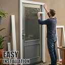 5 Pcs Mitered White PVC Brickmould Outdoor Door Trim Kit 1-1/4" x 2" x 81-3/4" Exterior Door Frame Kit