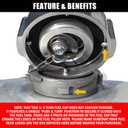 Non-Locking Diesel Fuel Cap, 3" Nominal,1/4 Turn,Non-Vented,Aluminum Fuel Cap For 96-18 Freightliner Cascadia Columbia