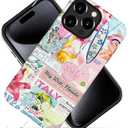 Case for iPhone 15 Pro - Slim Fit Anti-Scratch Phone Case for Girl Women - Collage Beach Board Palm Tree Colorful (Frosted)