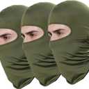 Pack of 3 Ski Mask Bandana Face Hat UV Protection Full Cover for Women Men Outdoor Sports (Green)