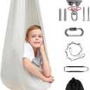 Sensory Swing,Therapy Swing for Kids with Special Needs (Hardware Included),Hammock Swing,Helps for ADHD, Autism, Sensory Processing,Therapy Hammock Chair (Gray)