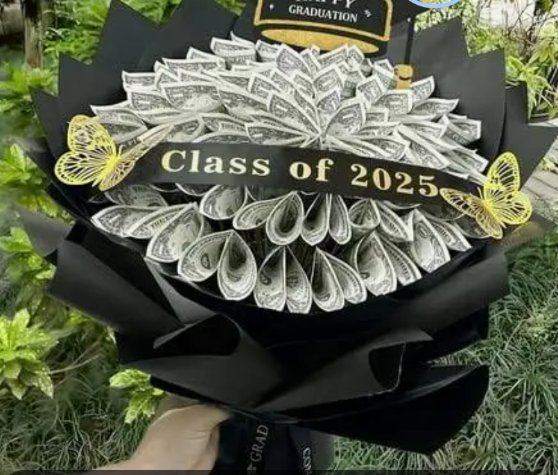 Graduation Gifts 2025 - DIY Money Bouquet for Her Him - Bouquets Filled with Folded Bills Gifts for Middle High School College - Class of 2025 Money Gift Ideas for Women Daughter Son