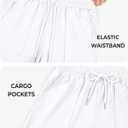 BOOPH Girls Casual Cargo Shorts Athletic Running Shorts with Pockets for Kids Summer 5-14 Years (White)