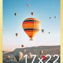 17x22 Picture Frame Gold for Poster Photo Picture, Horizontal and Vertical Formats for Wall Hanging, 17 x 22 Wall Gallery Poster Photo Frame for 17 by 22 Photos Posters, Gold