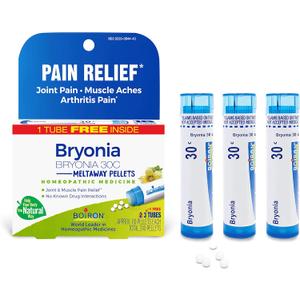 Boiron Bryonia 30C Homeopathic Medicine for Relief from Joint Pain, Muscle Aches, Arthritis Pain, and Muscle or Joint Stiffness - 3 Count (240 Pellets)