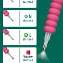 Minyii Diamond Painting Pen,Electric 3 Level Suction, for Setting AB Stones Without Wax, Painting Accessories with Storage, for All Anyone who Loves Diamond Painting - Light Pink