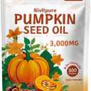 Pumpkin Seed Oil with Saw Palmetto, Vitamin D3 & Elderberry 300 Softgels (3000mg) Pure Virgin Oil 4-in-1 Supplement for Hair Health, Prostate & Urinary Support Non-GMO, Vegan