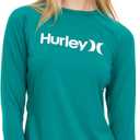 Hurley Rash Guard for Women, Womens Rash Guard Long Sleeve Shirts, Rashguard Swim Shirt Women UPF 50+ SPF & UV Protection (S)