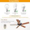 FAN35T Ceiling Fan Remote Control Replacement for Allen+Roth, Kichler, 3-Speed, Light Dimmer, Learn Key, 303.9MHz,with Wall Holder,Easy to Program