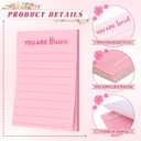 Eaasty 10 Pcs Pink Inspirational Sticky Notes 4x6 Inch Motivational Self Adhesive Sticky Note with Line Fun Positive Pad Gift Bulk for CNA Nurse Teacher Employee Coworker Office Study Supplies