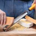 Deiss PRO Lemon Zester & Heavy Duty Cheese Grater & Vegetable Grater - Parmesan Cheese Lemon, Garlic, Nutmeg, Chocolate, Fruits, Vegetables, Ginger Grater - Cheese Shredder & Stainless Steel Grater