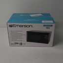 Emerson MW7302B Compact Countertop Microwave Oven with Touch Control, LED Display, 700W, 10 Power Levels, 6 Auto Menus, Glass Turntable and Child Safe Lock, 0.7 Cu., Ft. Black