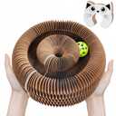 Kitty Curls Magic Organ Cat Scratcher Pad, Interactive Cat Toys for Indoor Cats with Compact Accordion Design and Bell Ball, Helps Relieve Anxiety, Boost Claw Health, Protect Furniture
