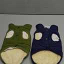 Syhood 2 Pieces Dog Jacket 2 Layers Fleece Lined Dog Jacket Warm Soft Windproof Small Pet Coat for Winter Cold Weather(S,Navy,Green)