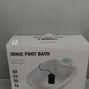 Ionic Detox Foot Bath Machine, Personal Ionic Foot Cleanse Ionic Foot Bath SPA Machine Foot Detox System for Home Beauty Salon Spa with Basin, 100 Liners (White)