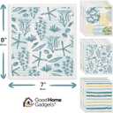 Swedish Dishcloths for Kitchen | 12-Pack Ocean Collection | Absorbent Reusable Swedish Dishcloths, Eco-Friendly Cellulose Sponge Dishtowels
