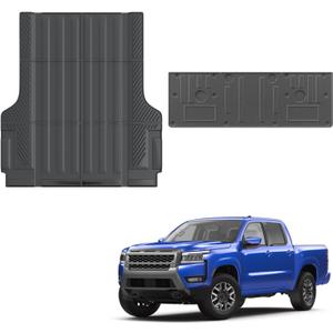 Truck Bed Mat Tailgate Mat Compatible with 2022-2025 Nissan Frontier 5Ft Bed Circle Style Tailgate All Weather Protection TPE Accessories (22-25 Frontier 5FT Circle Style Tailgate)