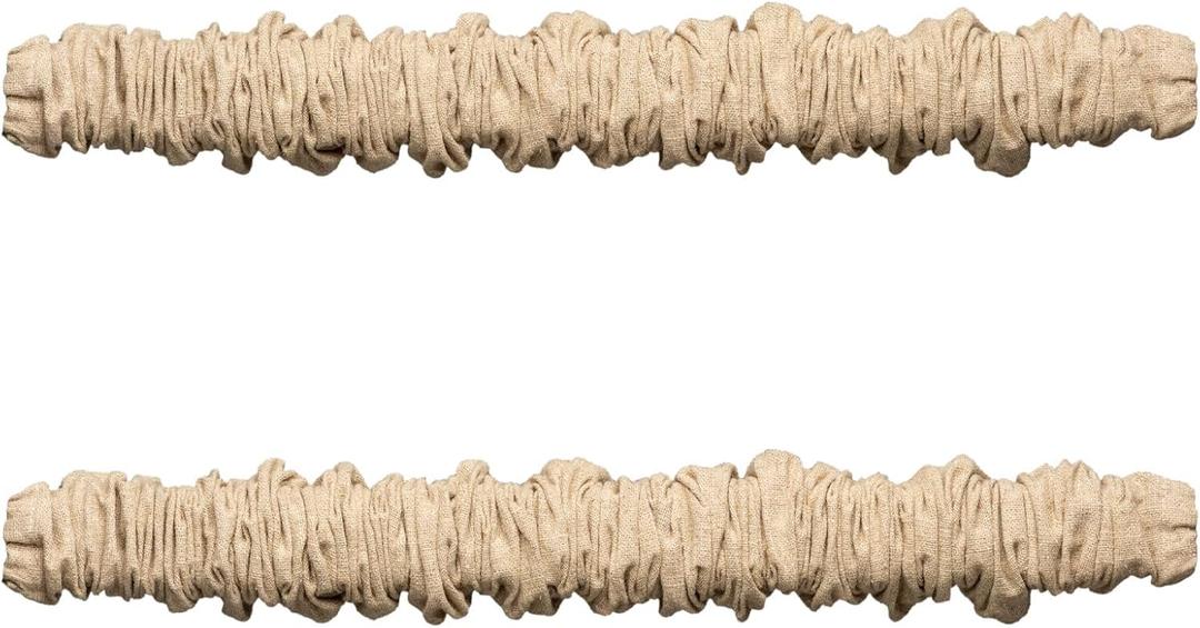 Fabric Cord Cover & Chandelier Chain Cover 2 Pack 6Feet Length for Chandelier Lighting Wires Natural Burlap Easy to Install (Brown)