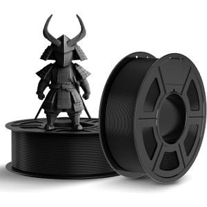 TECBEARS PLA 3D Printer Filament, PLA Filament 1.75mm, Neatly Wound 3D Printing Filament, Dimensional Accuracy +/- 0.02 mm,Fits for Most FDM 3D Printers,1 Kg Per Spool, Pack of 2, Black+Black