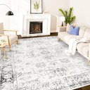 Istana 6x9 Area Rugs - White Cream/Grey Rugs for Living Room - Luxurious Silk's Soft Touch Living Room Rug - Elegant Non Slip Area Rug
