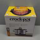 Crock-Pot 4.5 Quarts Manual Design Series Slow Cooker with 3 Manual Heat Settings Cooks Meals for 4 Plus People with Removable Stoneware Bowl, Silver