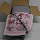 Pink Rugs for Bedroom Grils 6x9 Washable Non-Slip Low Pile Large Bedroom Rug Stain Resistant Throw Carpet for Nursery Dining Room Kids Playroom Pink