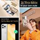 5 x Meifigno for iPhone 16 Pro Max Case with 2X Privacy Screen Protectors, [Glitter Card & Wrist Strap][Compatible with MagSafe] Surround Lens Protection Designed for 16 ProMax Case 6.9", Desert Titanium