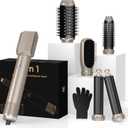 Hair Dryer Brush,6 in 1 Professional Hot Air Styler,Powerful Air Curling Wrap Styler,Negative Ionic Hair Dryer Fast Drying, Multi Hair Stylerfor Curling Volumizing Straightening Styling