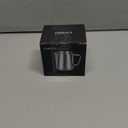 Milk Frothing Pitcher, 12oz Stainless Steel Milk Frother Cup Steaming Pitcher, Coffee Bar Cappuccino Espresso Machine Accessories Barista Tools, Metal Pitcher Milk Jug with Decorating Latte Art Pen (A0 Silver)