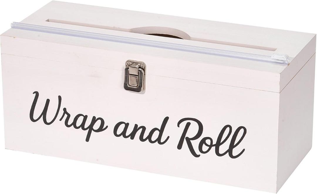 Plastic Wrap Dispenser with Cutter Fits 12" 3000ft Costco Wrap, Foil, Cling, Wax Paper for Kitchen, Restaurant