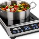 ChangBERT Portable Induction Cooktop Enhanced Version, One-Click Max Power 1800W Large Heating Coil Burner, Precise Temperature Control, NSF Certified Commercial Grade Low Noise Hot Plate