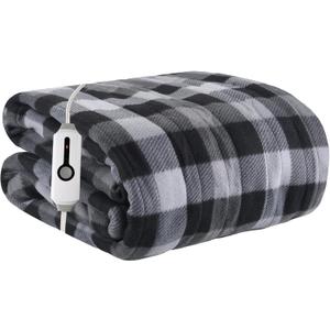 Electric Heated Blanket Full Size 72"x84", 4 Adjustable Heat Settings & 10-Hour Auto-Off, Plush Feel with Overheat Protection, Fast Heating for Luxurious Winter Warmth, Grey Plaid