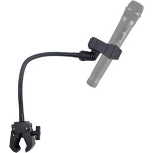 Gooseneck Microphone Stand with Crab Clamp, 11.8 Inch Flexible Adjustable Desk Arm with Microphone Clip for Music Recording Equipment and Live Broadcast Accessories