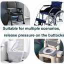 Bedside Soft Commode seat Cushion, Thick Pad PU Cover with Fixing Straps for Commode Chair, Washable Toilet Seat Cushion Warmer for Elderly Adults