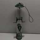 Bird Feeders for Outdoors (Green) Squirrel Proof Hanging Bird Feeder with Locking Lid & Adjustable Hanger, Chew-Proof, Weather Resistant 15 Inches 6 Port