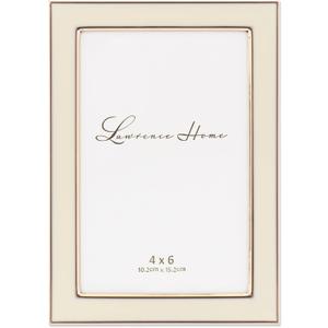 Lawrence Frames Metal Frame, Polished Enamel, Ivory, 4x6