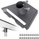 Pipe Adapter Mount for Starlink Gen 3, Compatible with 1-1.5'' Pipe, Starlink V3 Dish Heavy Duty Roof Pole Mounting Kit Connectors, Thickened Pole Mount Adapter Kit Accessories, Easy Installation Black