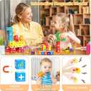 Magnetic Blocks for Toddlers 1-3, 1.4 inch Large Building Blocks Number ABC Learning Toys for 1 2 3 4 5+ Year Old Boys Girls Educational Montessori Toys for Preschool Activities 36PCS STEM Magnet Cube